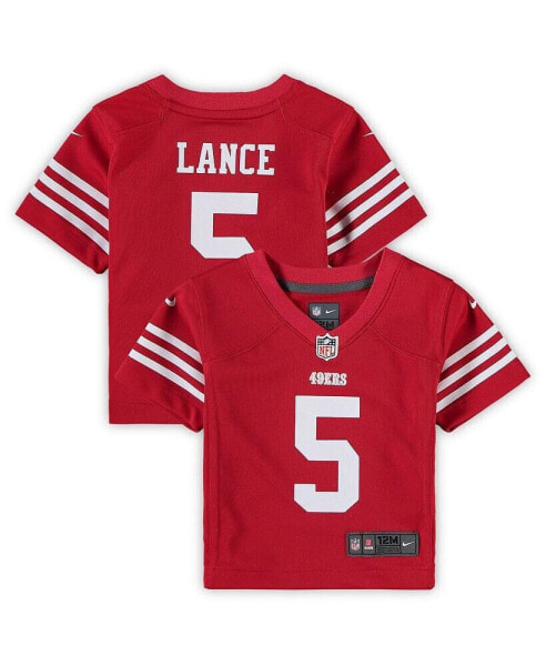 Infant Boys and Girls Trey Lance Scarlet San Francisco 49ers Player Game Jersey