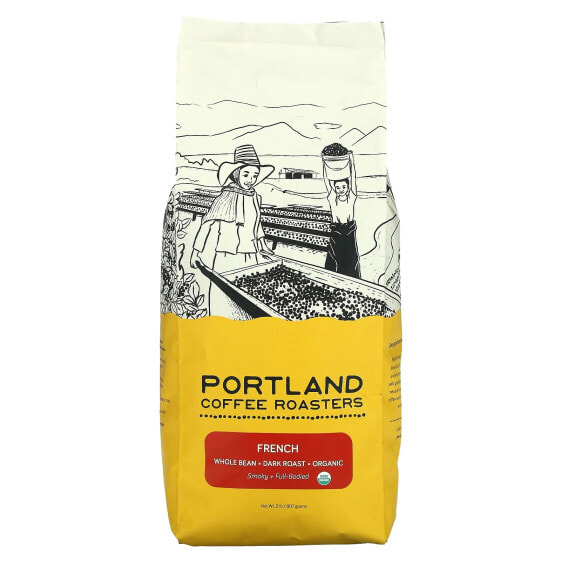 Кофе органический в зернах Portland Coffee Roasters Dark Roast French 2 фунта (907 г)