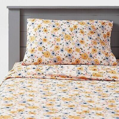 Full Vintage Floral Print Cotton Kids' Sheet Set - Pillowfort