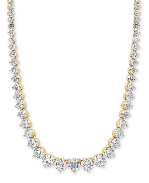 Lab Grown Diamond Graduated 16-1/2" Collar Necklace (15 ct. t.w.) in 14K White Gold or 14k Yellow Gold