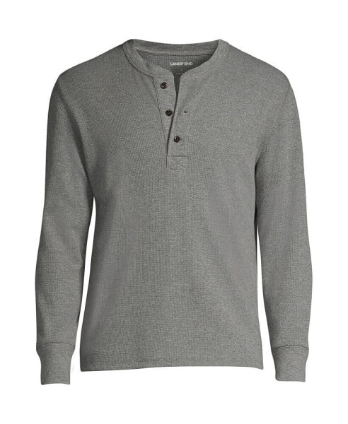 Men's Long Sleeve Comfort-First Thermal Waffle Henley T-Shirt