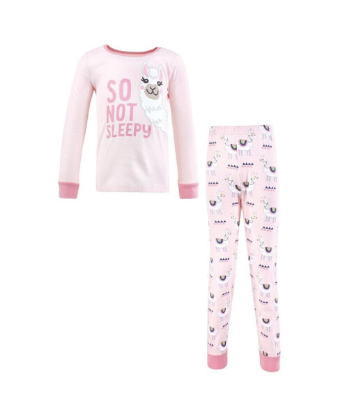 Toddler Girls Cotton Pajama Set, Llama