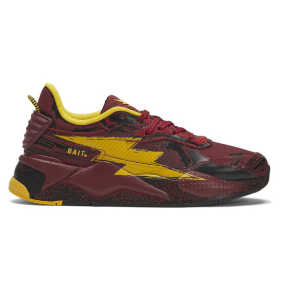 Puma Flash X RsX Lace Up Mens Burgundy, Red, Yellow Sneakers Casual Shoes 39193