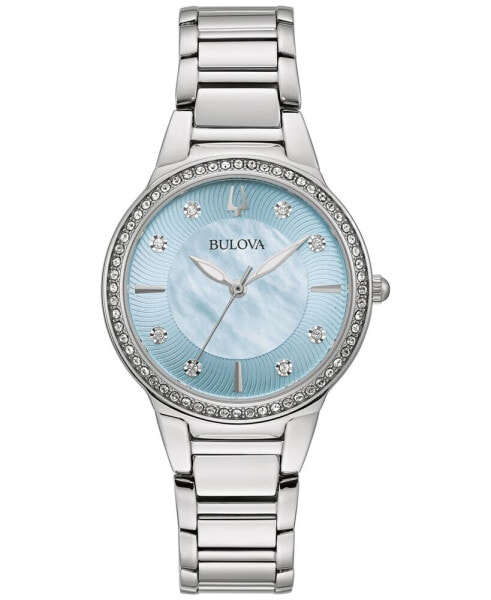 Women's Classic Crystal Stainless Steel Bracelet Watch 32mm