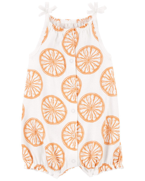 Baby Orange Slice Snap-Up Cotton Romper 24M