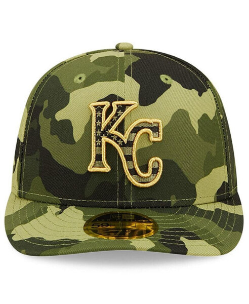 Men's Camo Kansas City Royals 2022 Armed Forces Day On-Field Low Profile 59FIFTY Fitted Hat