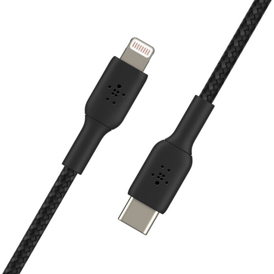 Belkin CAA004BT1MBK - 1 m - Lightning - USB C - Male - Male - Black