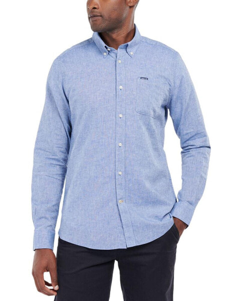 Men's Nelson Tailored-Fit Solid Button-Down Shirt