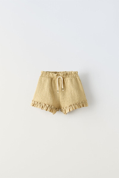 Contrasting knit bermuda shorts