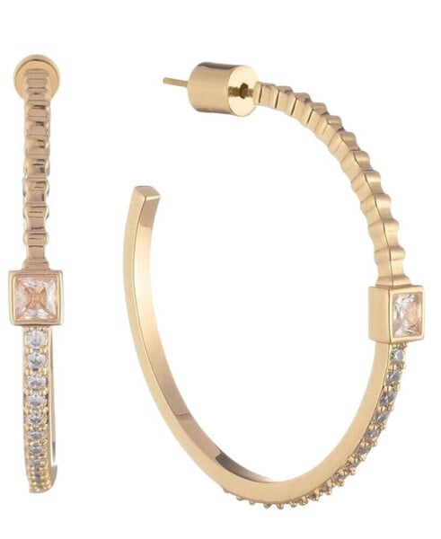 Серьги BONHEUR JEWELRY maud Crystal Hoop