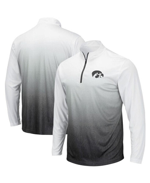 Men's Gray Iowa Hawkeyes Magic Team Logo Quarter-Zip Jacket