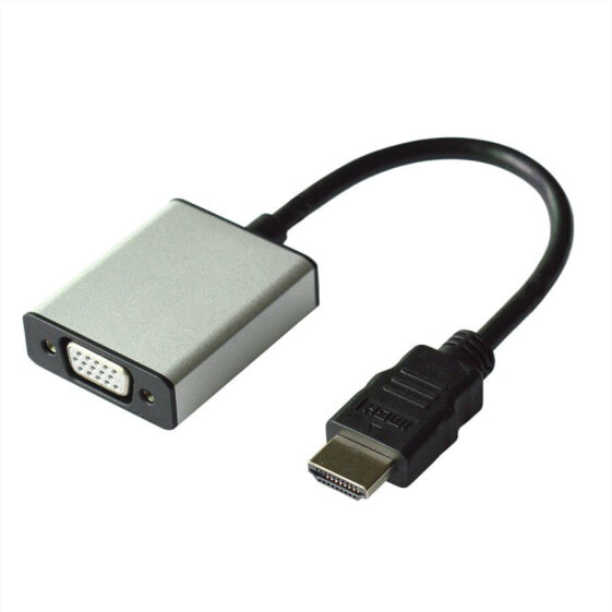 Кабель HDMI - VGA+3.5мм - HDMI - VGA (D-Sub) + 3.5мм - Мужской - Женский - Черный - Серебряный - Черный