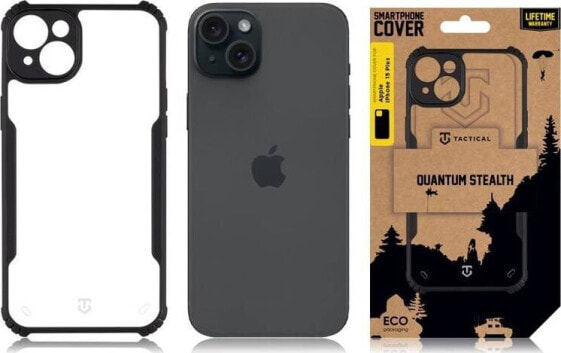 Tactical Tactical Quantum Stealth Cover for Apple iPhone 15 Clear/Black standard