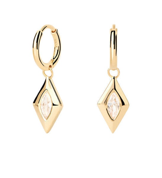 Серьги SOHI Gold Dented Drops.