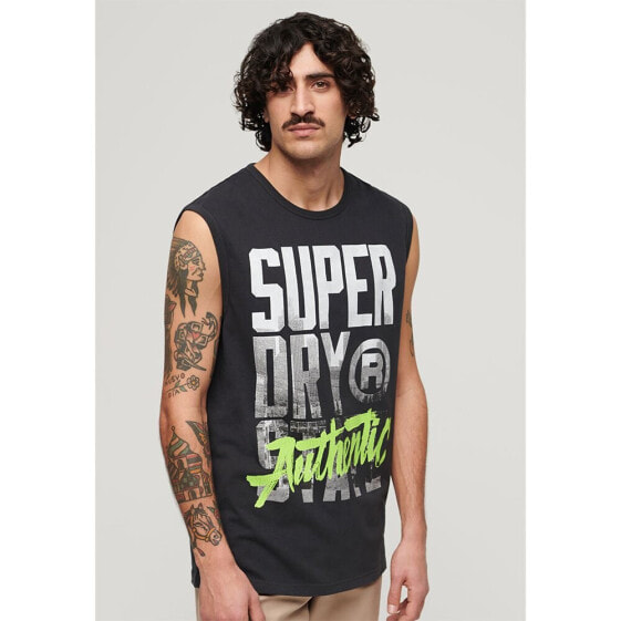 SUPERDRY Photographic Logo sleeveless T-shirt