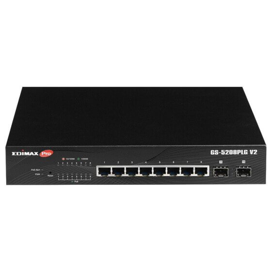 Edimax GS-5208PLG V2 - Managed - Gigabit Ethernet (10/100/1000) - Power over Ethernet (PoE) - Rack mounting