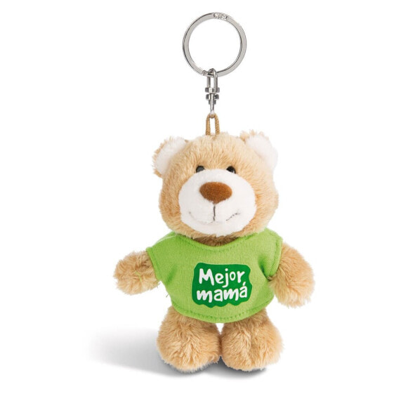 Мягкая игрушка-подвеска NICI Медведь Футболка Mejor Mamá 10 см Key Ring