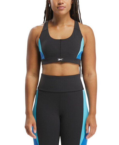 Women's Active Lux Racerback Colorblocked Sports Bra