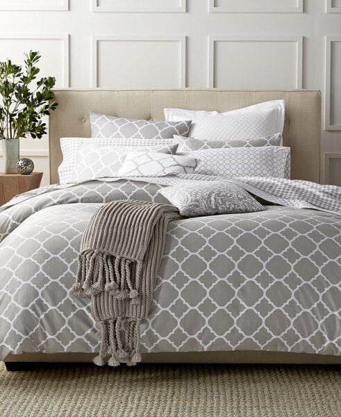 Geometric Dove 3-Pc. Duvet Cover Set, Full/Queen, Created for Macy's