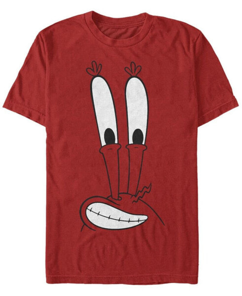 Men's Mr. Krabs Big Face Short Sleeve Crew T-shirt