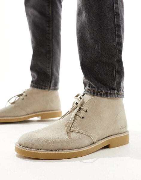 Clarks Desert evo boots in sand suede