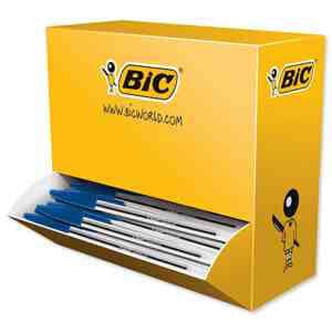 BIC Cristal Medium - Clip - Stick ballpoint pen - Blue - 100 pc(s) - Medium