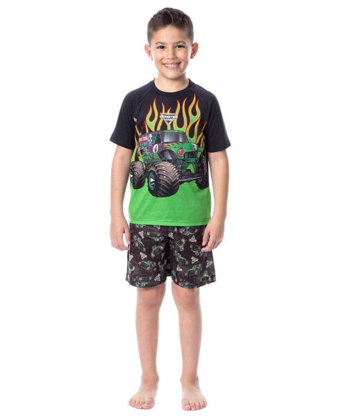 Boys Grave Digger Truck Sleep Pajama Set