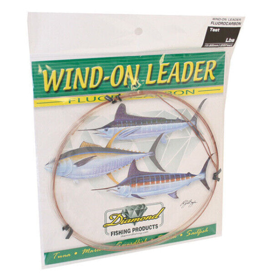 Momoi Diamond Fluorocarbon Wind On Leaders-25 Ft-Clear , 130 Lb.