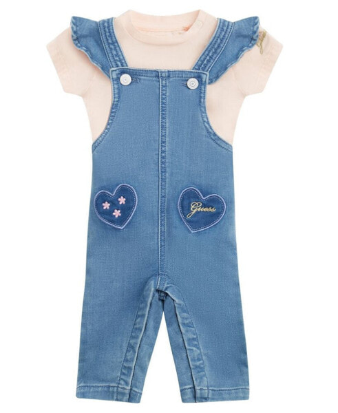 Костюм GUESS Baby Girls Embroidered Heart