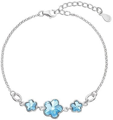 Silver bracelet with Swarovski crystals Blue 33112.3