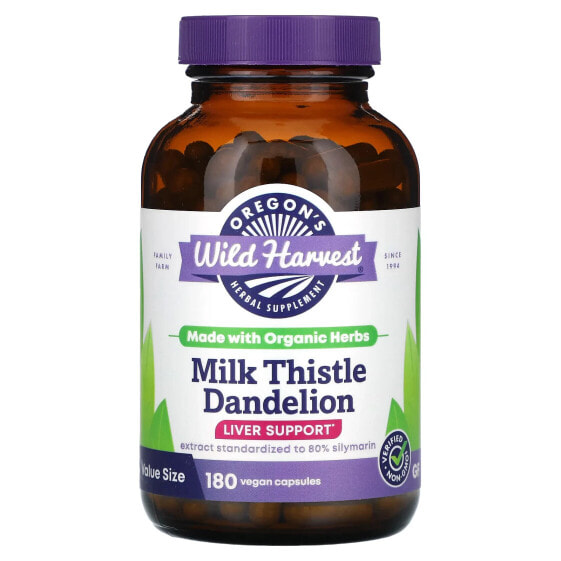 Milk Thistle Dandelion, 180 Vegan Capsules