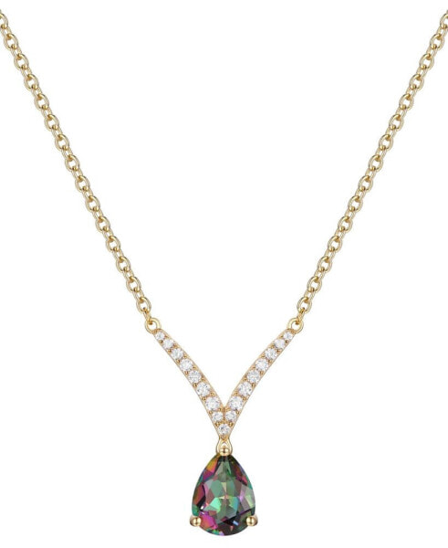 Macy's gemstone & Diamond (1/6 ct. t.w.) Necklace in 14k Gold