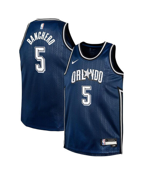 Big Boys Paolo Banchero Navy Orlando Magic 2023/24 Swingman Replica Jersey - City Edition