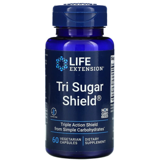 Life Extension, Tri Sugar Shield, 60 растительных капсул