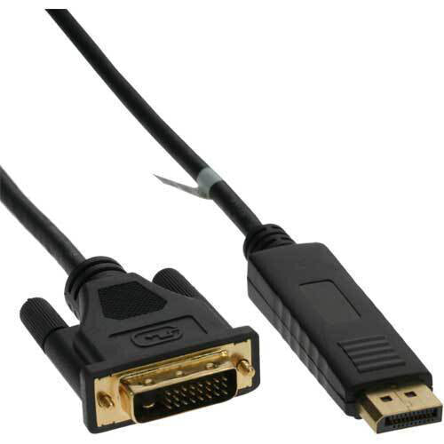 InLine DisplayPort to DVI converter cable - black - 5m
