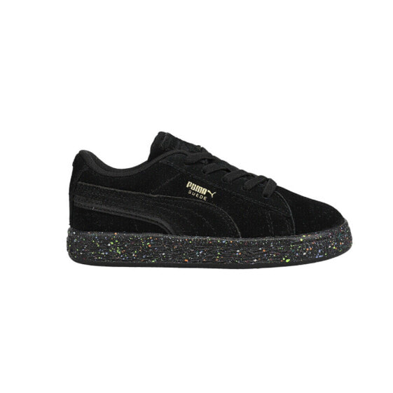Puma Suede Mono Triplex Infant Boys Black Sneakers Casual Shoes 386855-01