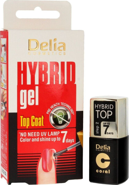Delia Top do lakieru hybrydowego Hybrid Gel Top Coat 7 days 11ml
