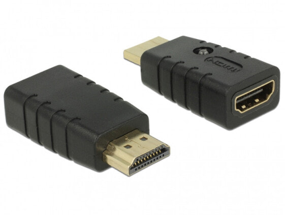 Delock 63320 - 1 x HDMI-A 19 pin - 1 x HDMI-A 19 pin - Black