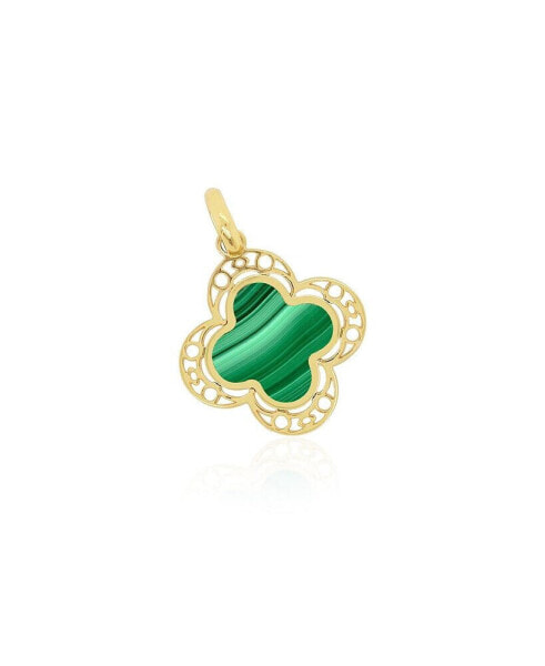 Malachite Lace Clover Charm