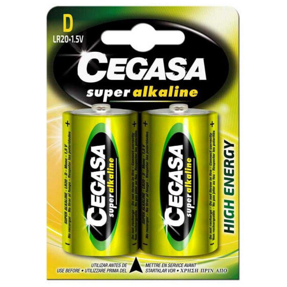 CEGASA 1x2 Super Alkaline D Batteries