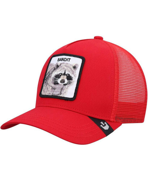 Men's Red The Bandit Trucker Adjustable Hat