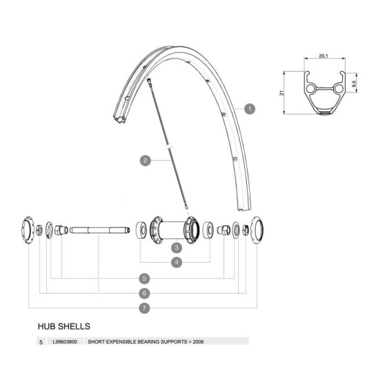 MAVIC Short Bearing Supports 2008