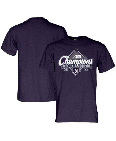 Men's Purple Northwestern Wildcats 2023 Big Ten Softball Regular Season Champions T-shirt