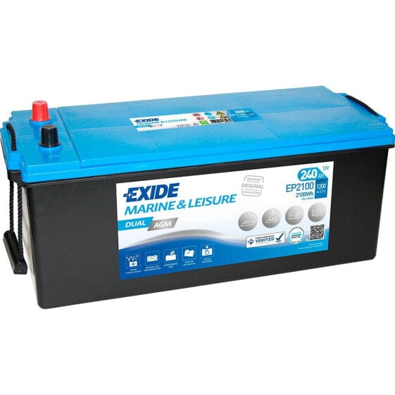 EXIDE 12V/240Ah 1200CCA Dual Agm Ep2100 Battery