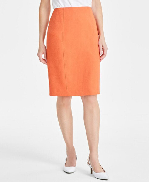 Women's Textured Side-Zip Pencil Skirt