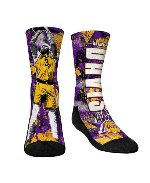 Youth Boys and Girls Socks Anthony Davis Los Angeles Lakers Big Player Crew Socks