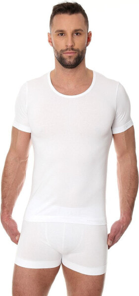 Brubeck Koszulka męska z krótkim rękawem Comfort Cotton biała r. XXL (SS00990A)