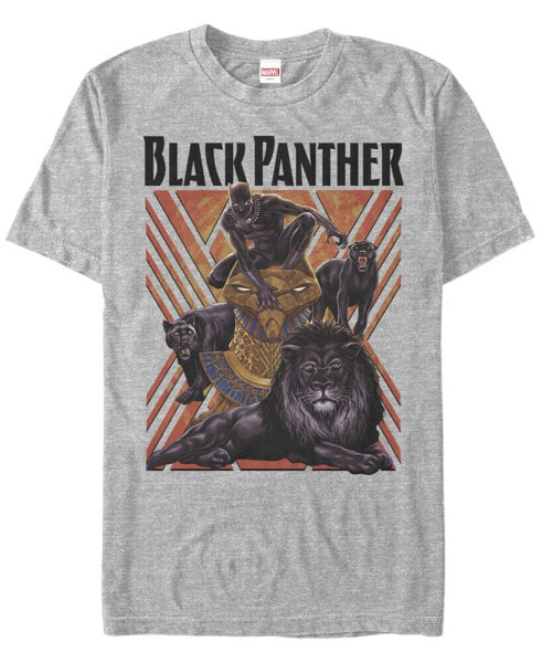 Marvel Men's Comic Collection Black Panther Power Pose Short Sleeve T-Shirt