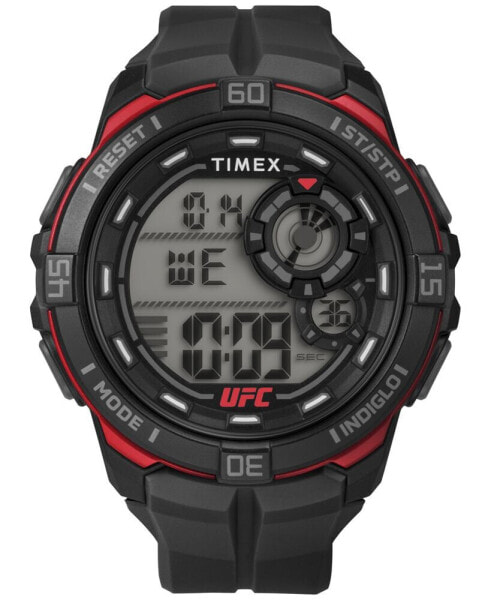 Часы и аксессуары Timex Мужские цифровые часы UFC Rush черные с полиуретановым ремешком 52 мм