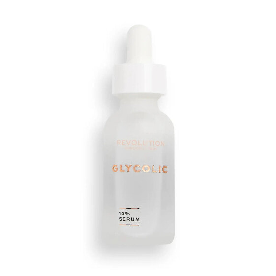 Revolution 10 Glycolic Acid Serum Обновляющая ночная сыворотка с гликолевой кислотой, выравнивающая тон и текстуру кожи 30 мл